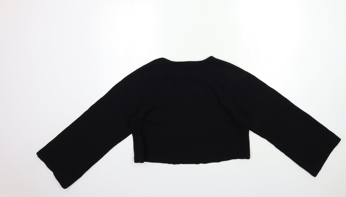 Marks and Spencer Womens Black   Basic Blouse Size 6  - Bell sleeve