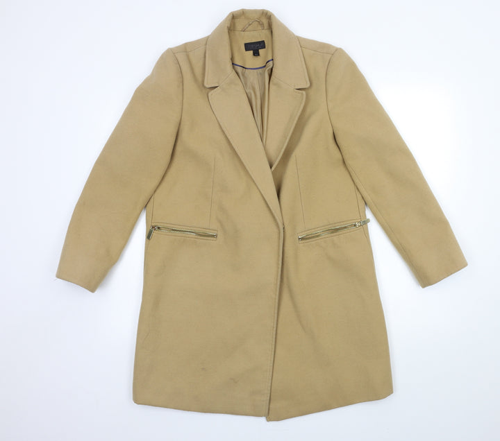Topshop Womens Brown   Overcoat Coat Size 10