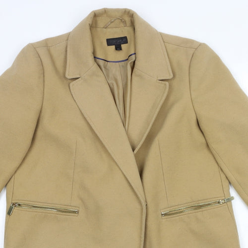 Topshop Womens Brown   Overcoat Coat Size 10