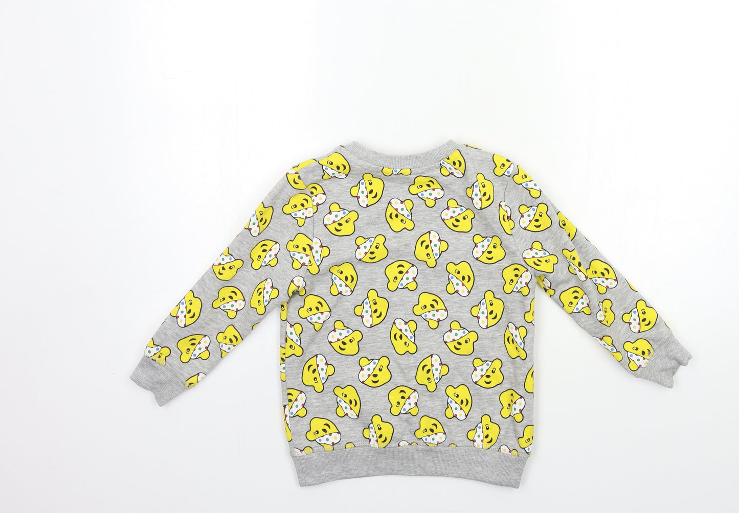 George Boys Grey Animal Print  Pullover Sweatshirt Size 3-4 Years  - Pudsey Bear