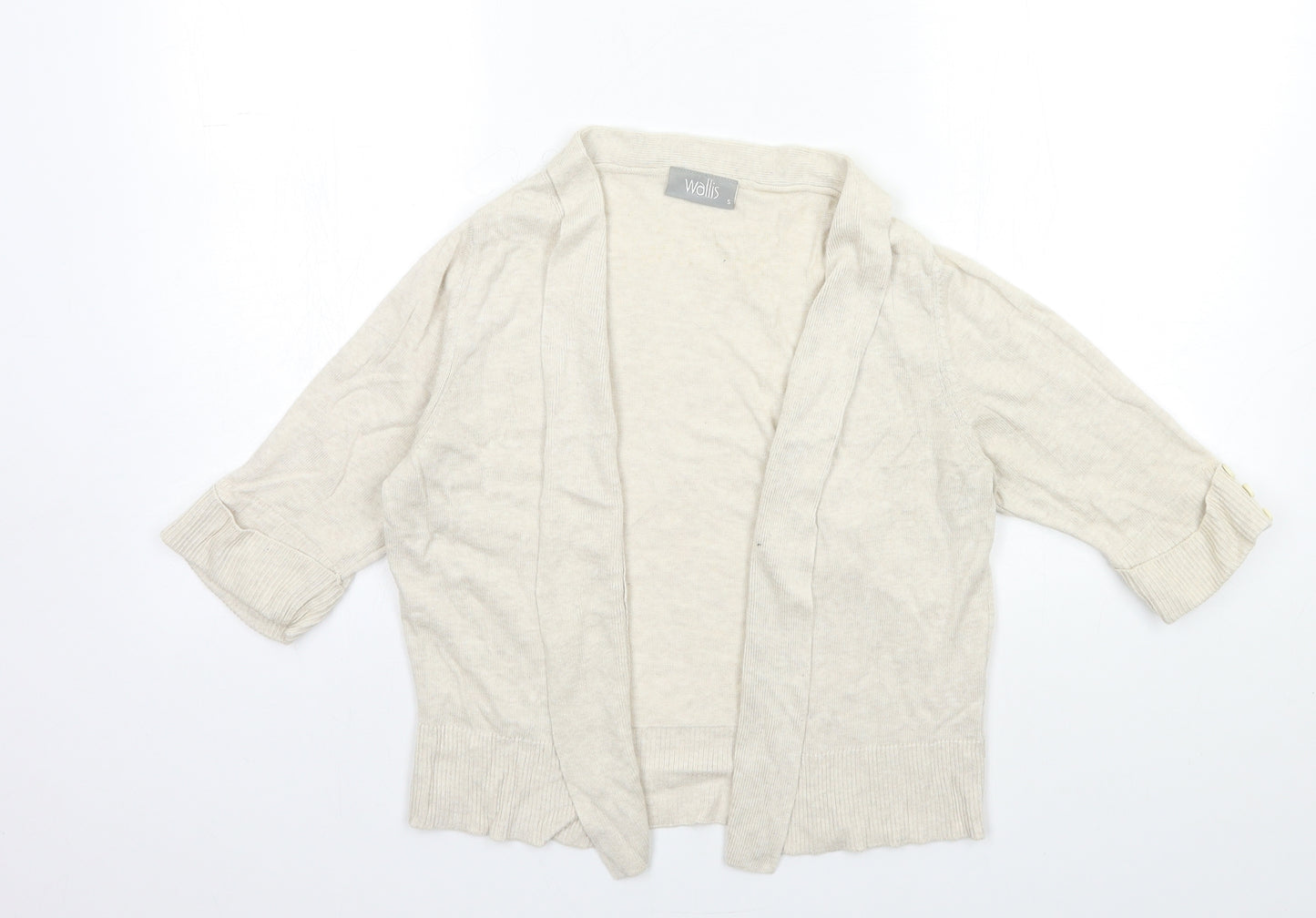 Wallis Womens Beige  Knit Cardigan Jumper Size S