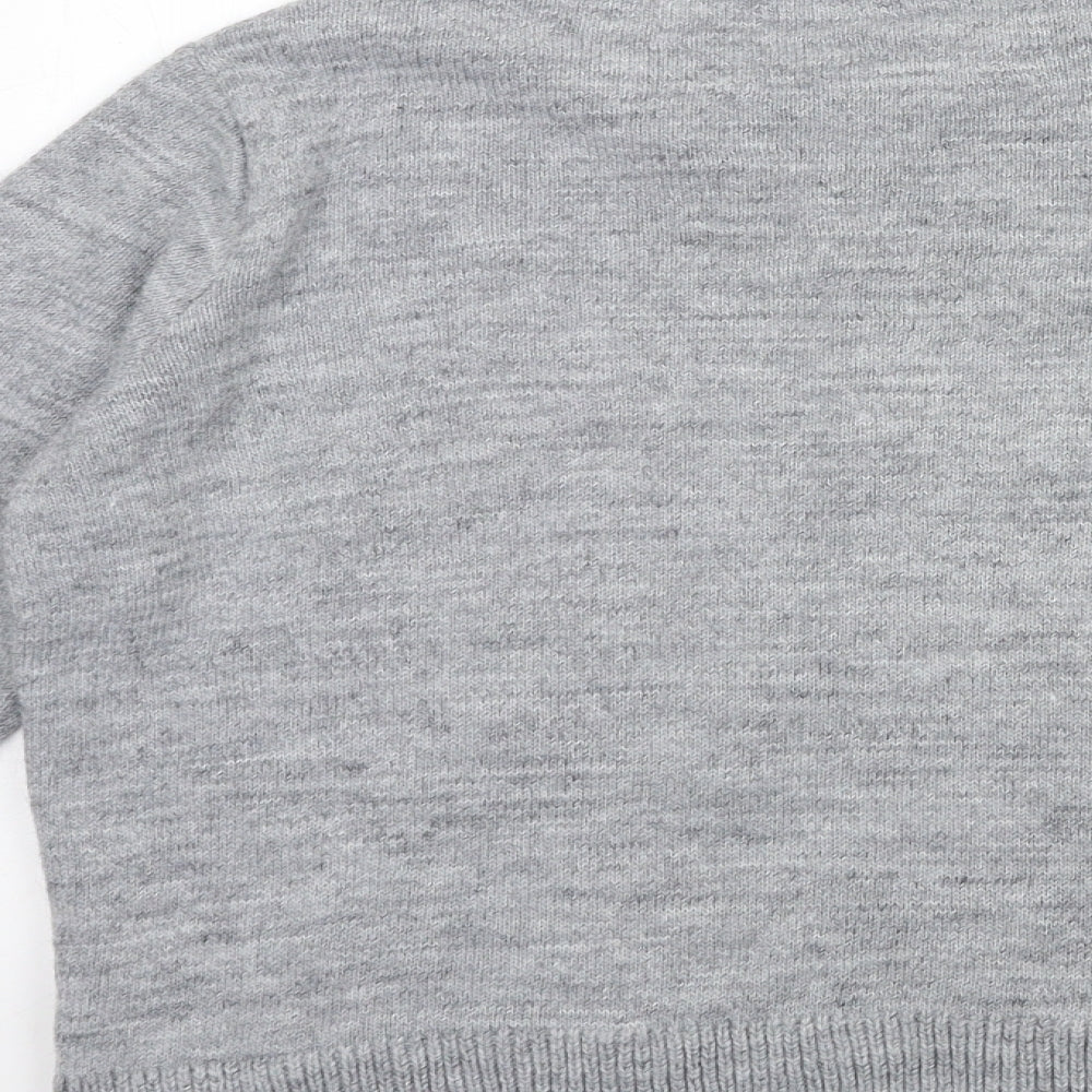Marks and Spencer Womens Grey  Knit Pullover Jumper Size M  - CHRISTMAS