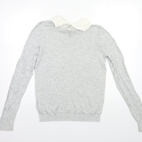 Dorothy Perkins Womens Grey  Knit Pullover Jumper Size 10