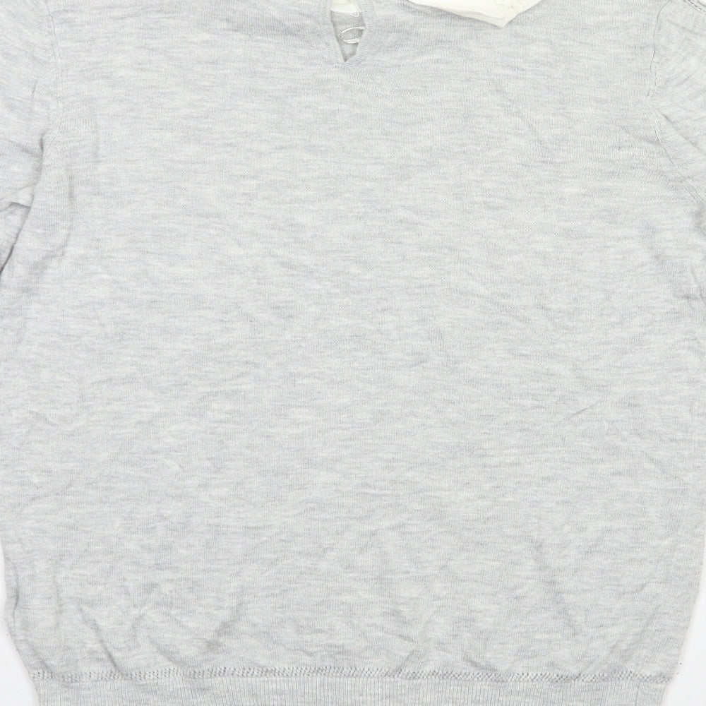 Dorothy Perkins Womens Grey  Knit Pullover Jumper Size 10