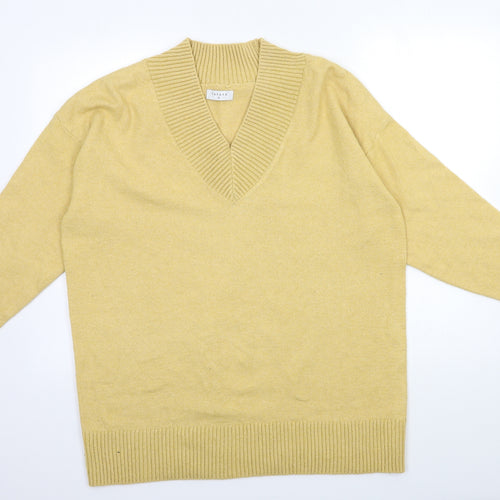 Papaya Womens Beige  Knit Pullover Jumper Size M