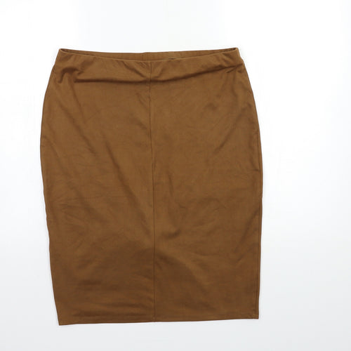 Atmosphere Womens Brown   Straight & Pencil Skirt Size 14
