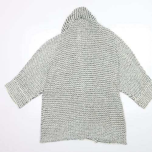 New Look Womens White  Knit Cardigan Jumper Size M