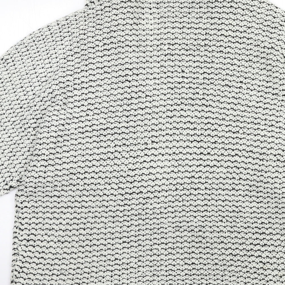 New Look Womens White  Knit Cardigan Jumper Size M