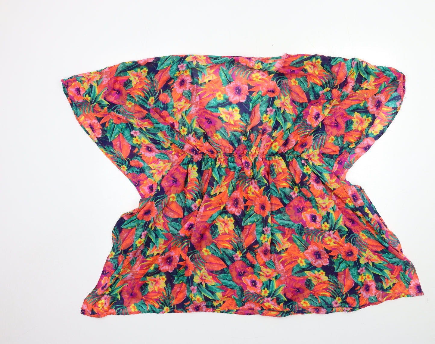 Primark Womens Orange Floral  Kaftan  Size 10
