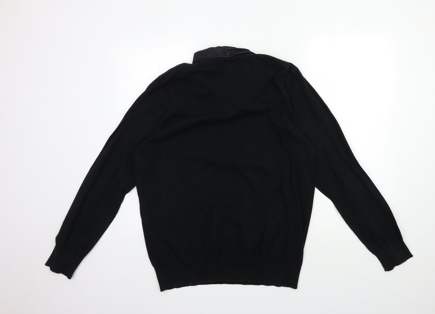 George Mens Black  Knit Pullover Jumper Size L