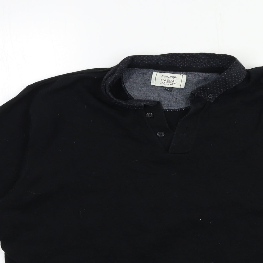 George Mens Black  Knit Pullover Jumper Size L