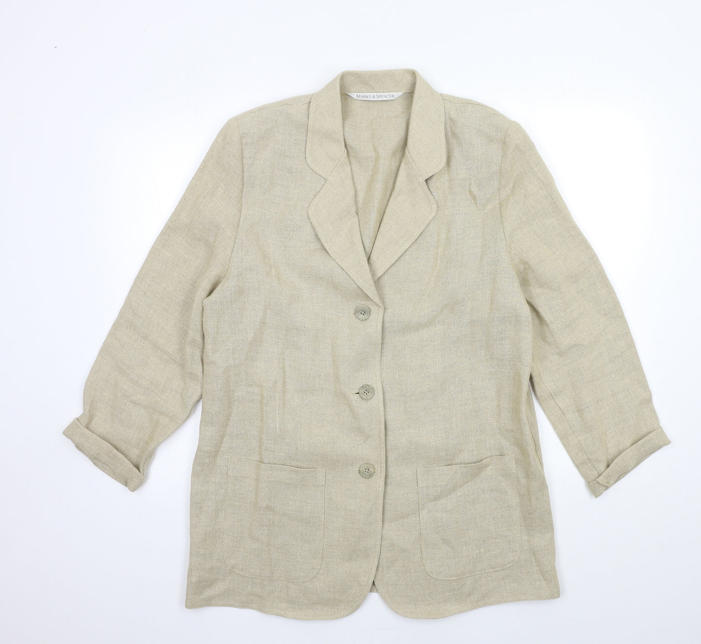 Marks and Spencer Womens Brown   Jacket Blazer Size 14