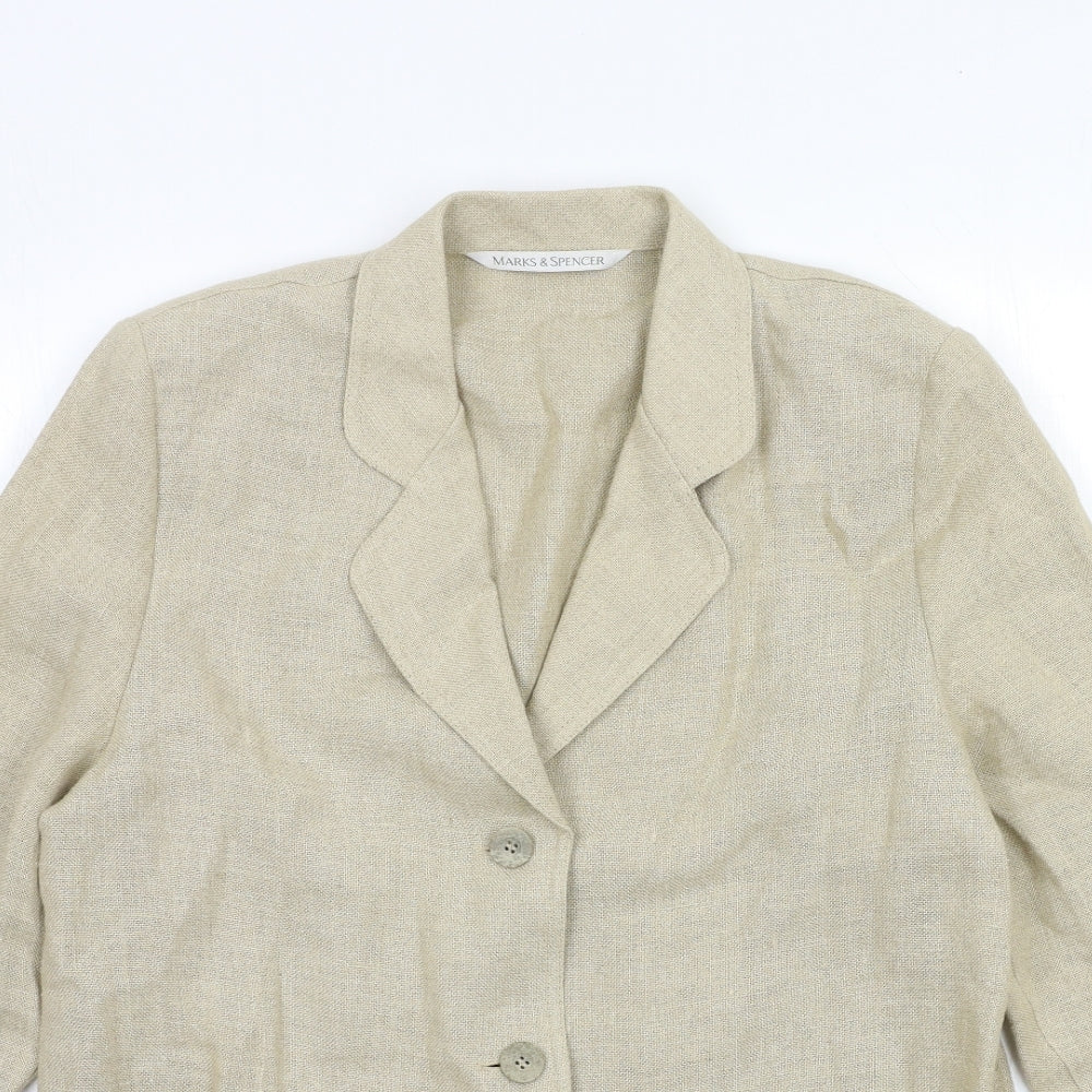Marks and Spencer Womens Brown   Jacket Blazer Size 14
