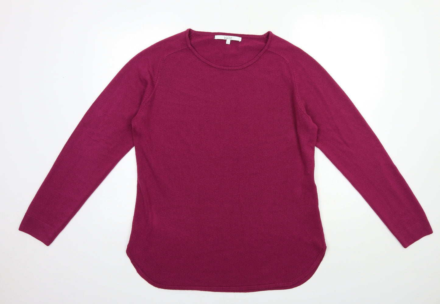 VIDA VI Womens Purple  Knit Pullover Jumper Size L
