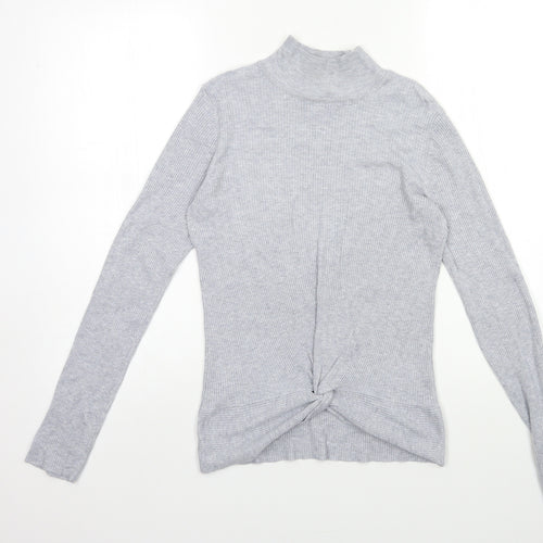 Very Womens Grey  Knit Pullover Jumper Size 10  - Knot