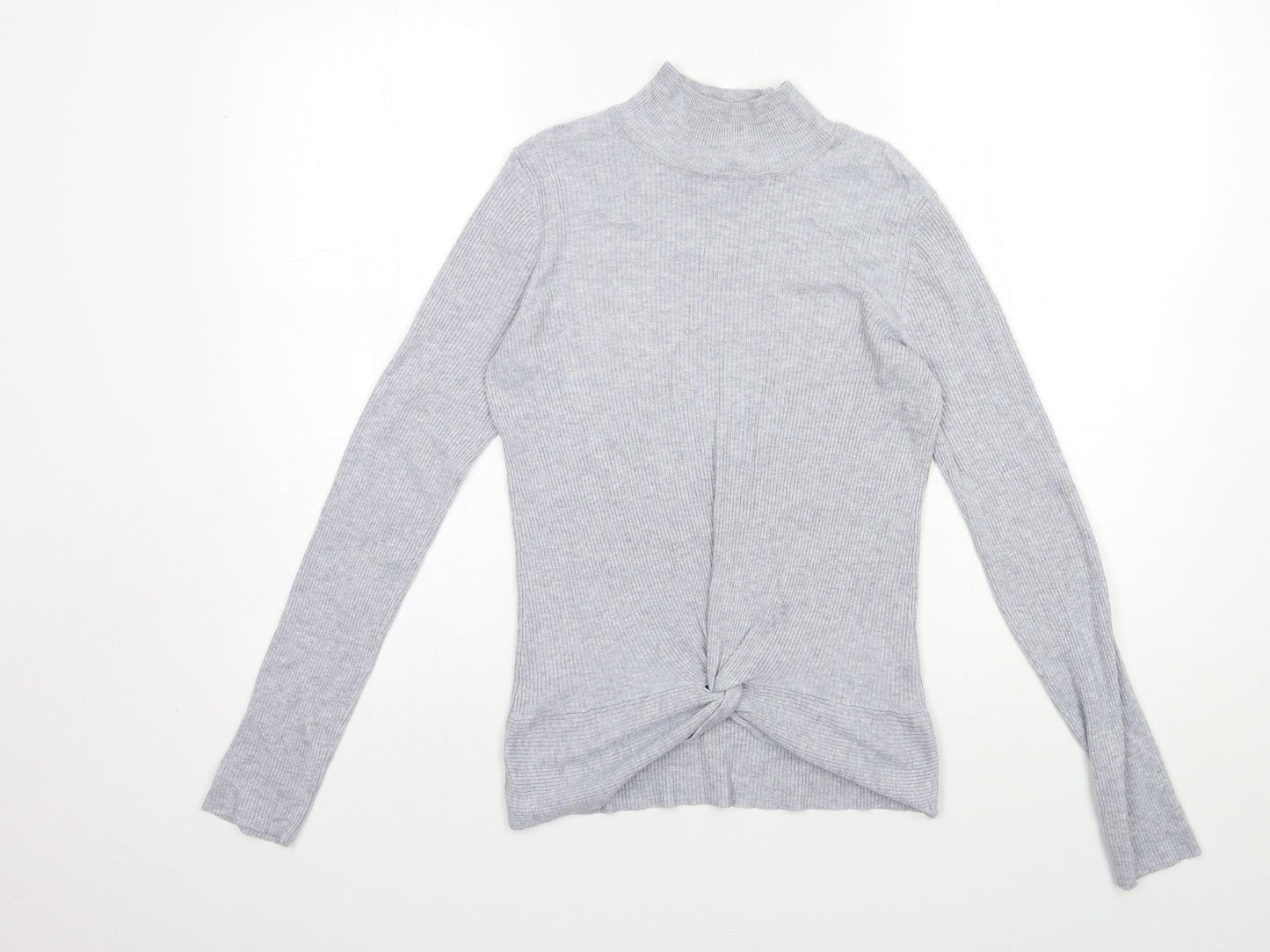 Very Womens Grey  Knit Pullover Jumper Size 10  - Knot