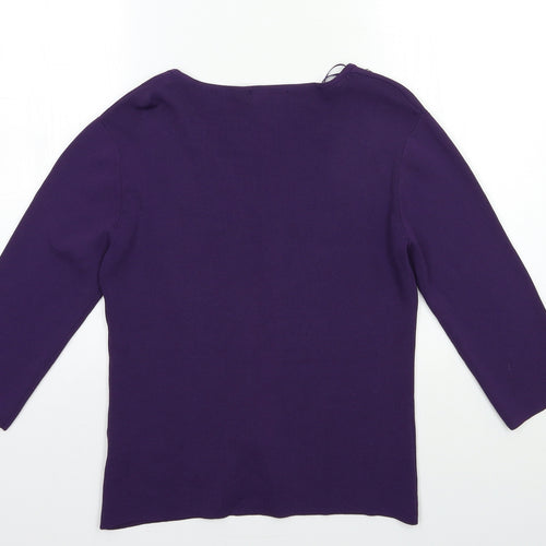 Sky Womens Purple  Knit Cardigan Jumper Size S