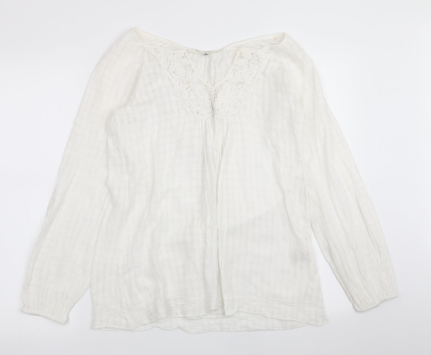 Max Studio Womens White   Basic Blouse Size S