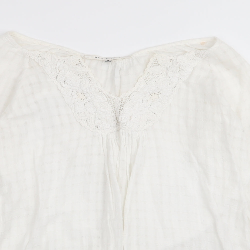 Max Studio Womens White   Basic Blouse Size S