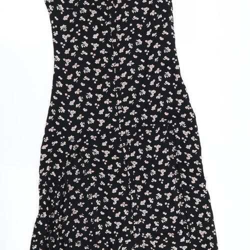 Miss Selfridge Womens Black Floral  Fit & Flare  Size 6