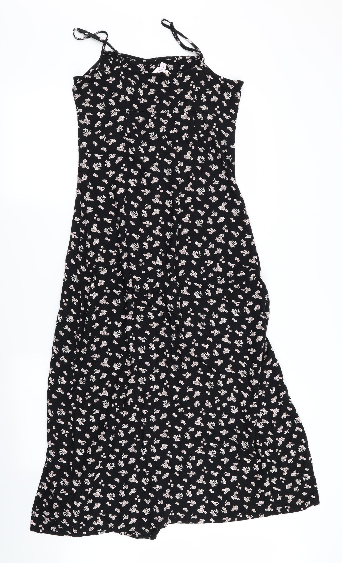 Miss Selfridge Womens Black Floral  Fit & Flare  Size 6