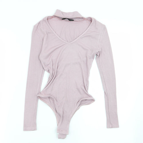 Missguided Womens Pink   Bodysuit One-Piece Size 6