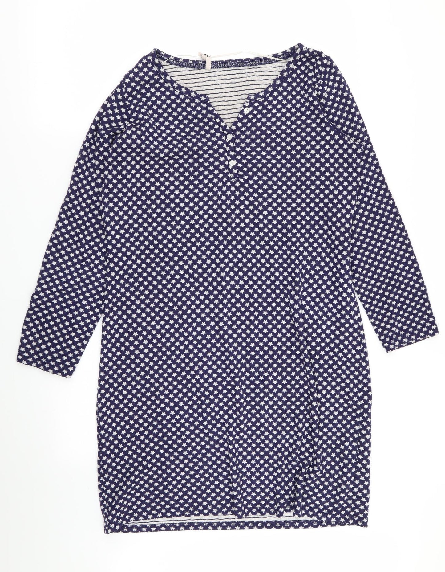 TU Womens Blue Geometric  Top Dress Size 10