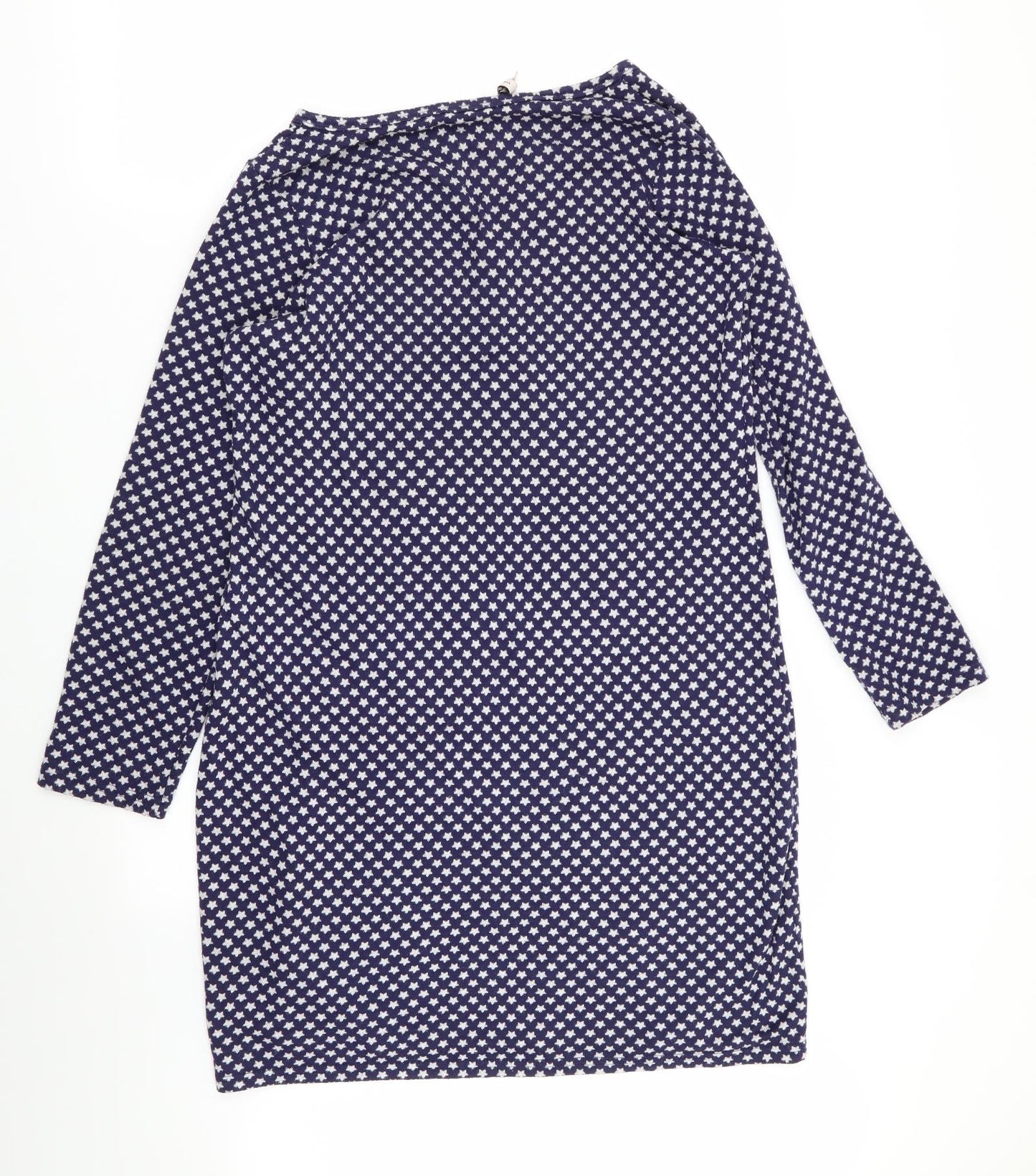 TU Womens Blue Geometric  Top Dress Size 10