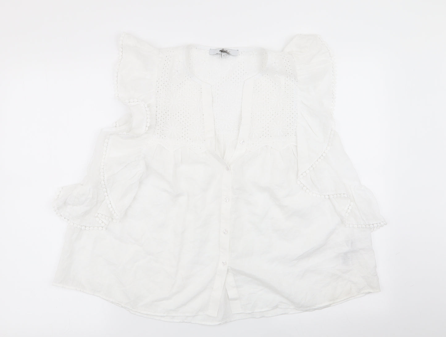 NEXT Womens White   Basic Blouse Size 8