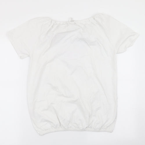turtle bay Womens White   Basic T-Shirt Size 10