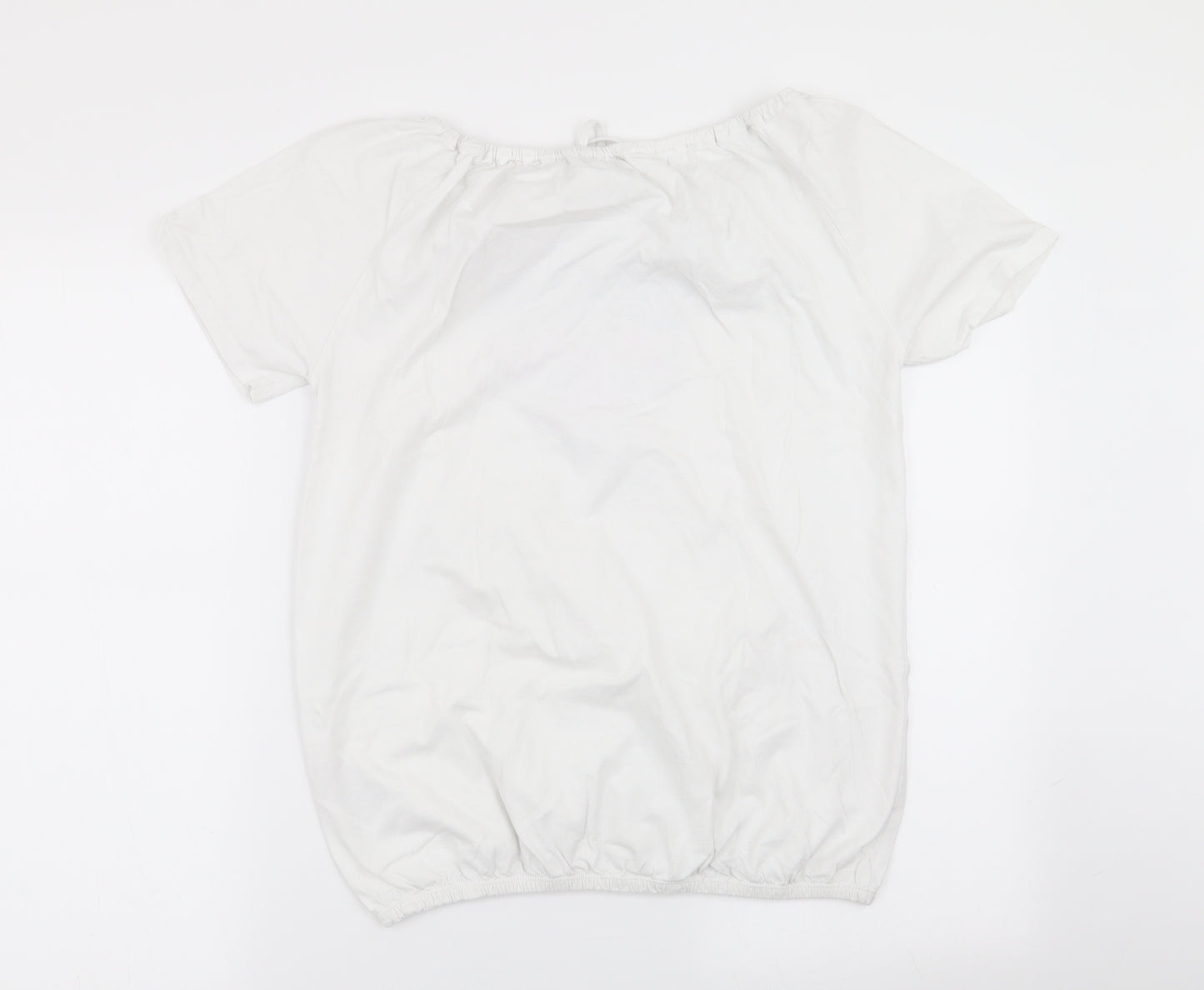 turtle bay Womens White   Basic T-Shirt Size 10