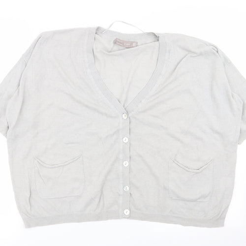 Zara Womens Grey   Cardigan Jumper Size M