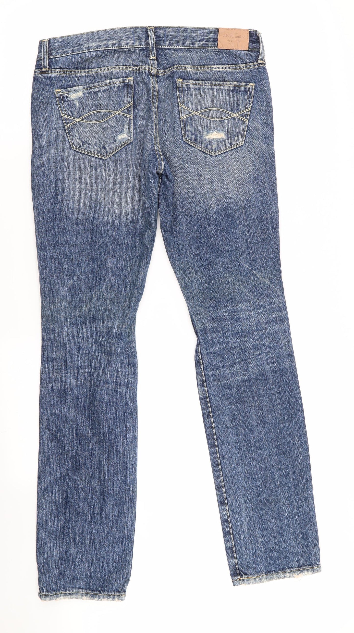 Abercrombie & Fitch Mens Blue   Skinny Jeans Size 30 in L31 in - RIPPED JEANS