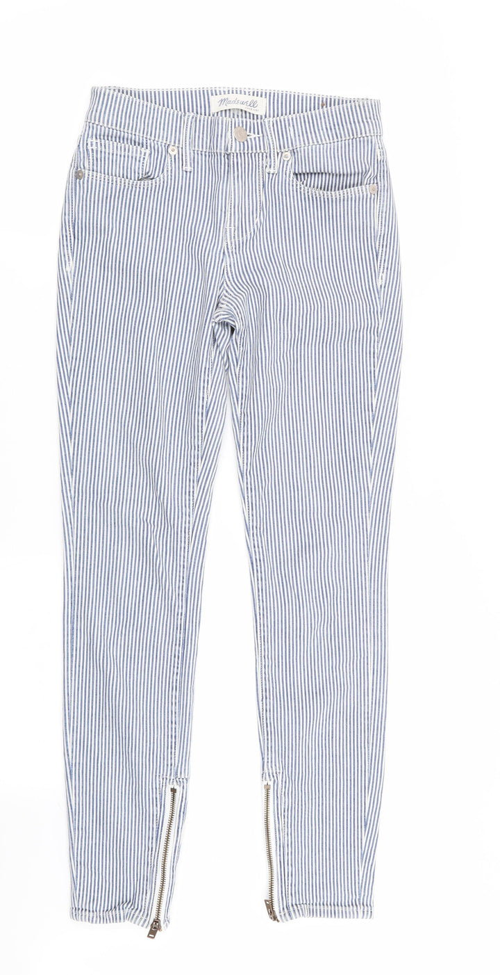 Madewell Womens Multicoloured Striped Skinny Jeans Size 24 in L29 in