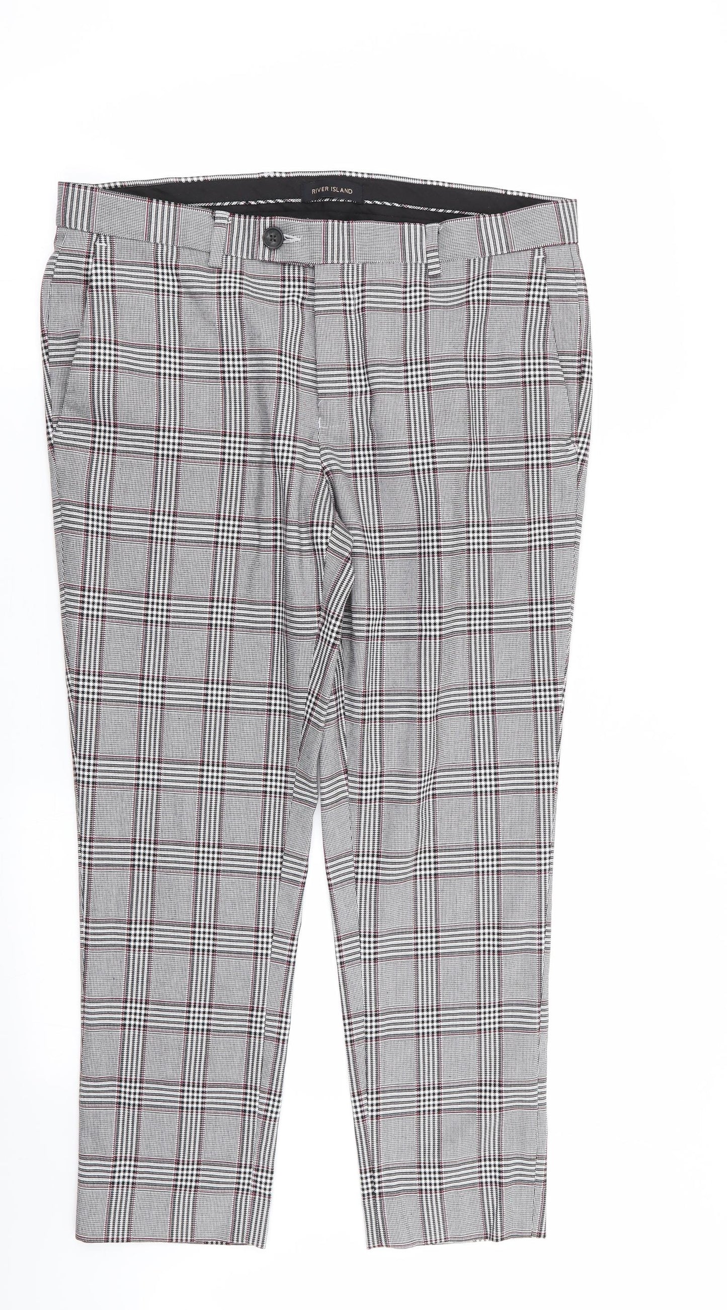 River Island Mens Multicoloured Check  Trousers  Size 34 in L30 in