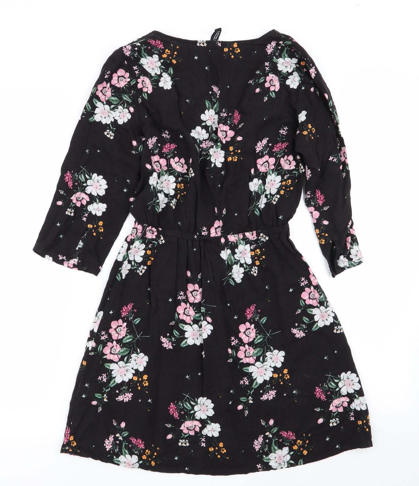 Divided by H&M Womens Black Floral  Fit & Flare  Size 4