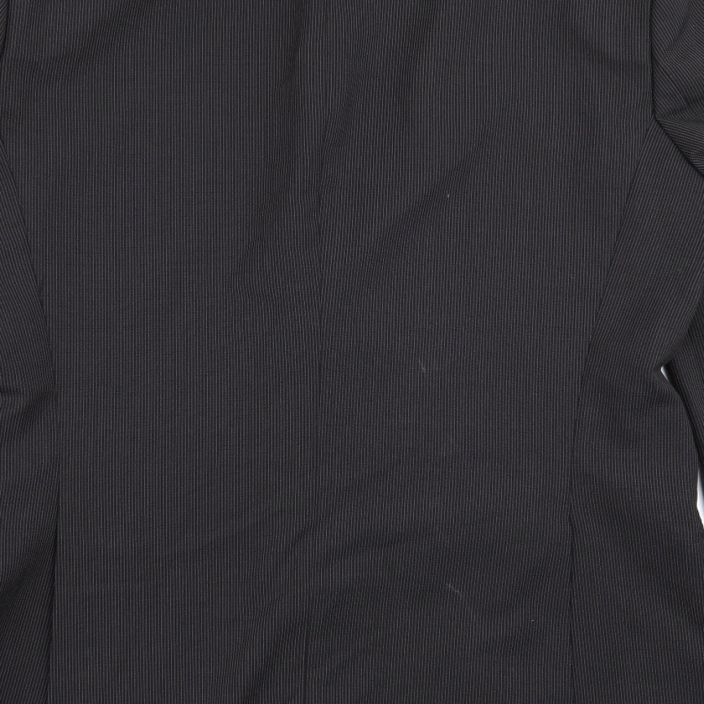 Jeff Banks Mens Black Striped  Jacket Blazer Size 40