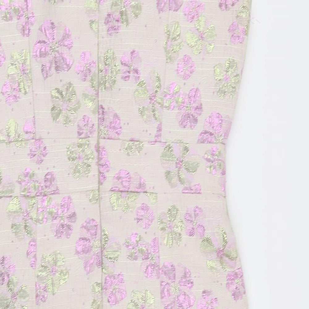 Uttam Boutique Womens Multicoloured Floral  Fit & Flare  Size 8