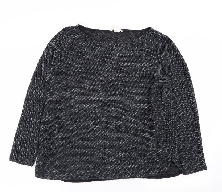 H&M Womens Blue Polka Dot Pullover Jumper Size M