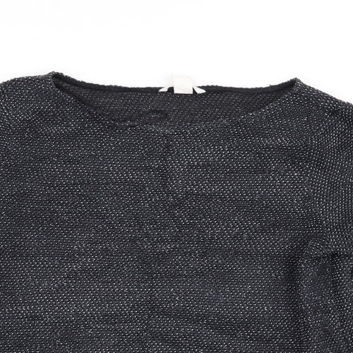H&M Womens Blue Polka Dot  Pullover Jumper Size M