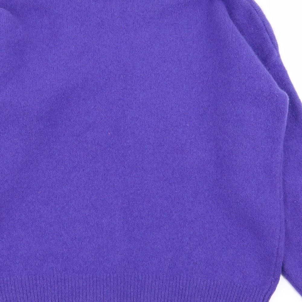 Together Womens Purple Floral  Pullover Jumper Size 14