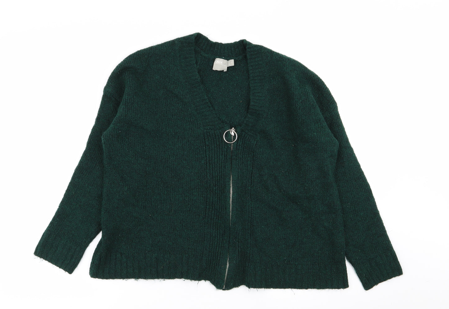 ASOS Womens Green   Full Zip Jumper Size 8
