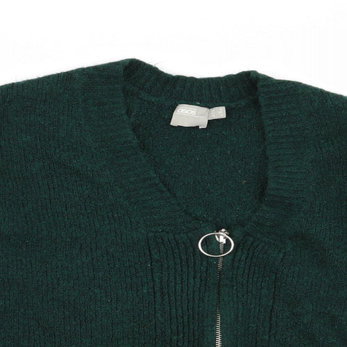ASOS Womens Green   Full Zip Jumper Size 8