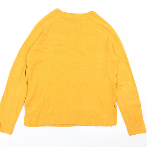 TU Womens Yellow   Pullover Jumper Size 12