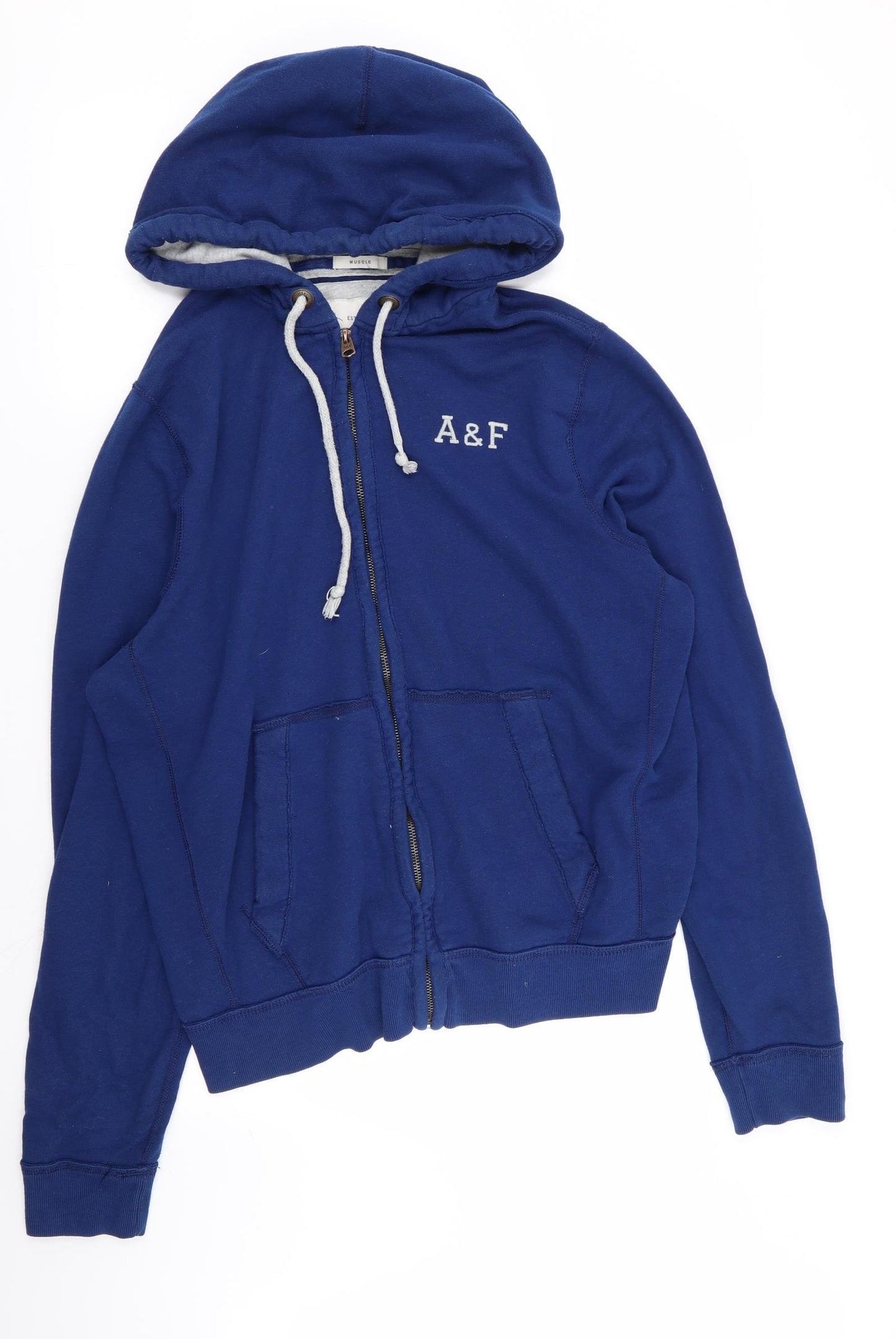 Abercrombie & Fitch Mens Blue   Full Zip Jumper Size 2XL