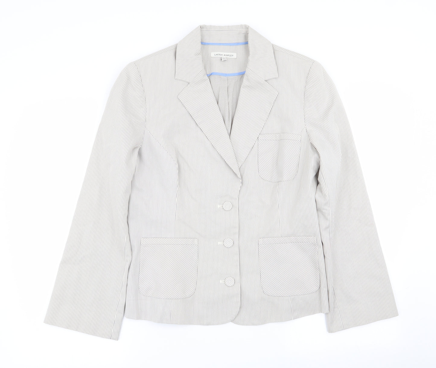 Laura Ashley Womens Multicoloured Striped  Jacket Blazer Size 14