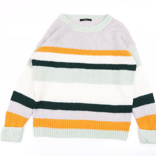 Asda George Womens Multicoloured Striped  Pullover Jumper Size 8
