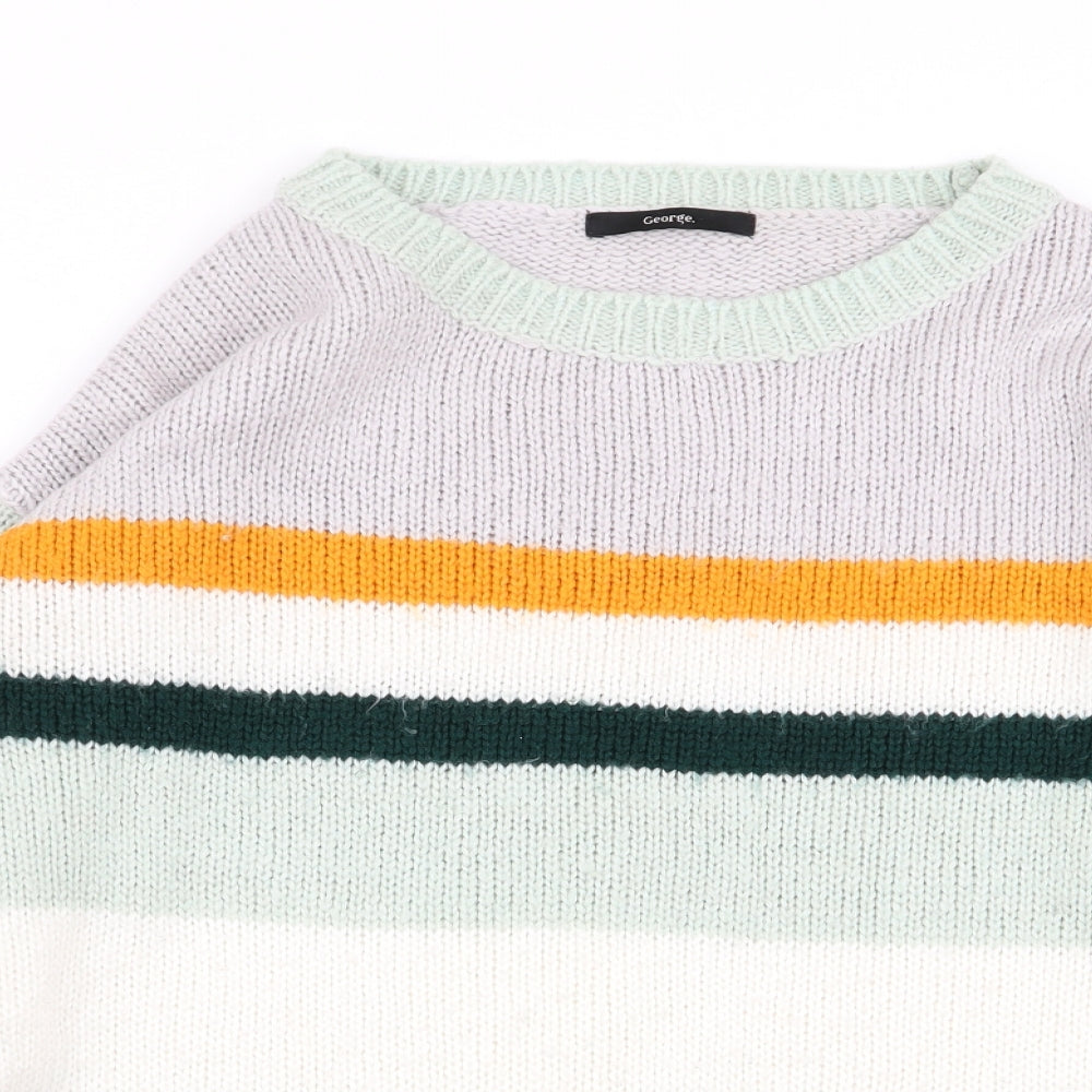 Asda George Womens Multicoloured Striped  Pullover Jumper Size 8