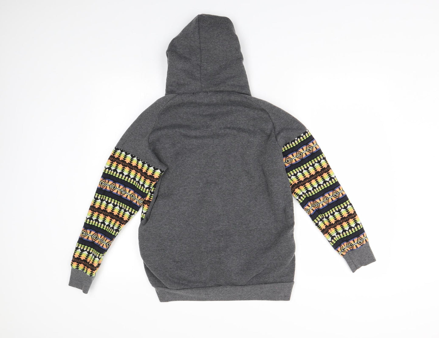 Zy Fg Free Boys Multicoloured Geometric  Pullover Hoodie Size M