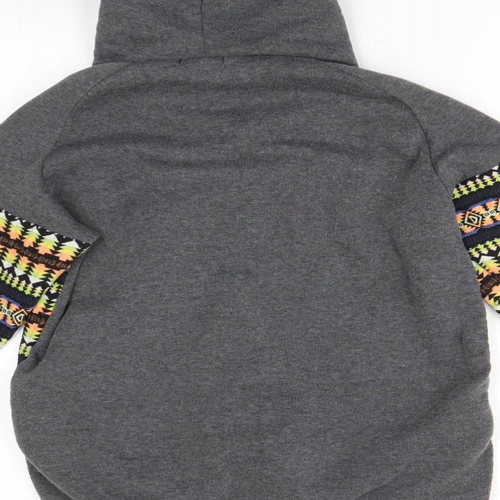 Zy Fg Free Boys Multicoloured Geometric  Pullover Hoodie Size M